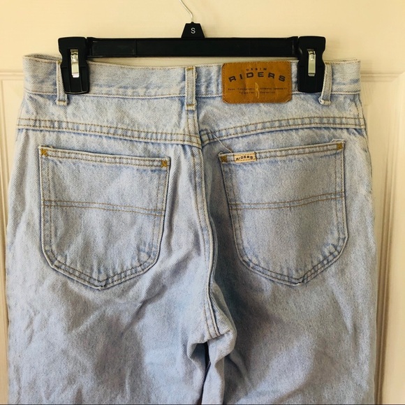 VINTAGE RIDDERS light wash cotton high waisted unisex mom jeans size 31 X 30 - Picture 4 of 8